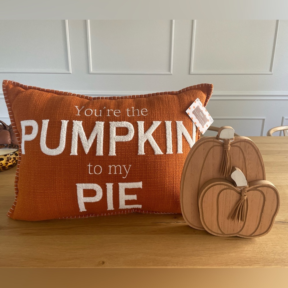 Wooden Pumpkin Decor